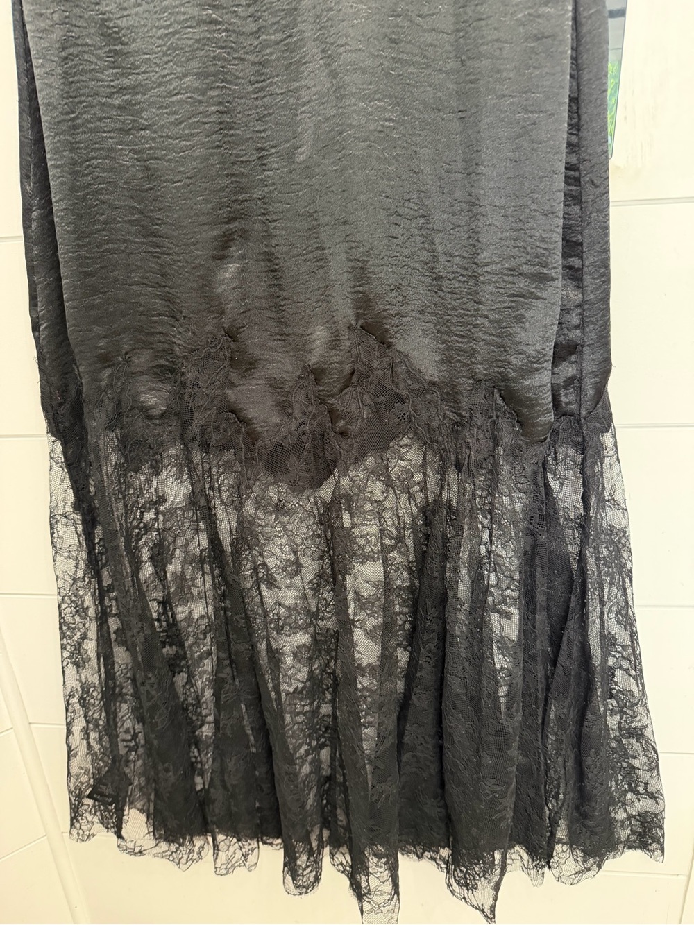 Anthropologie Black Lace Slim Midi Dress Size Medium 36621 - Picture 8 of 13